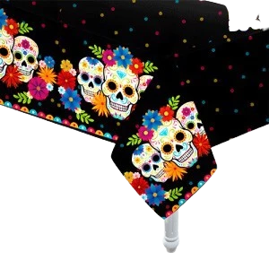 mantel plastico *calavera mexicana* 132x182cm (rr)