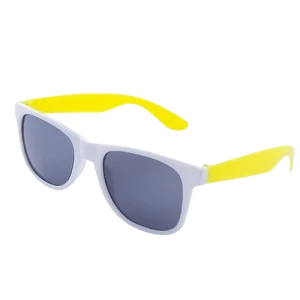 lentes bicolor amarillo y blanco (rr)