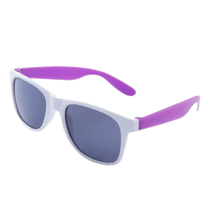 lentes bicolor violeta y blanco (rr)