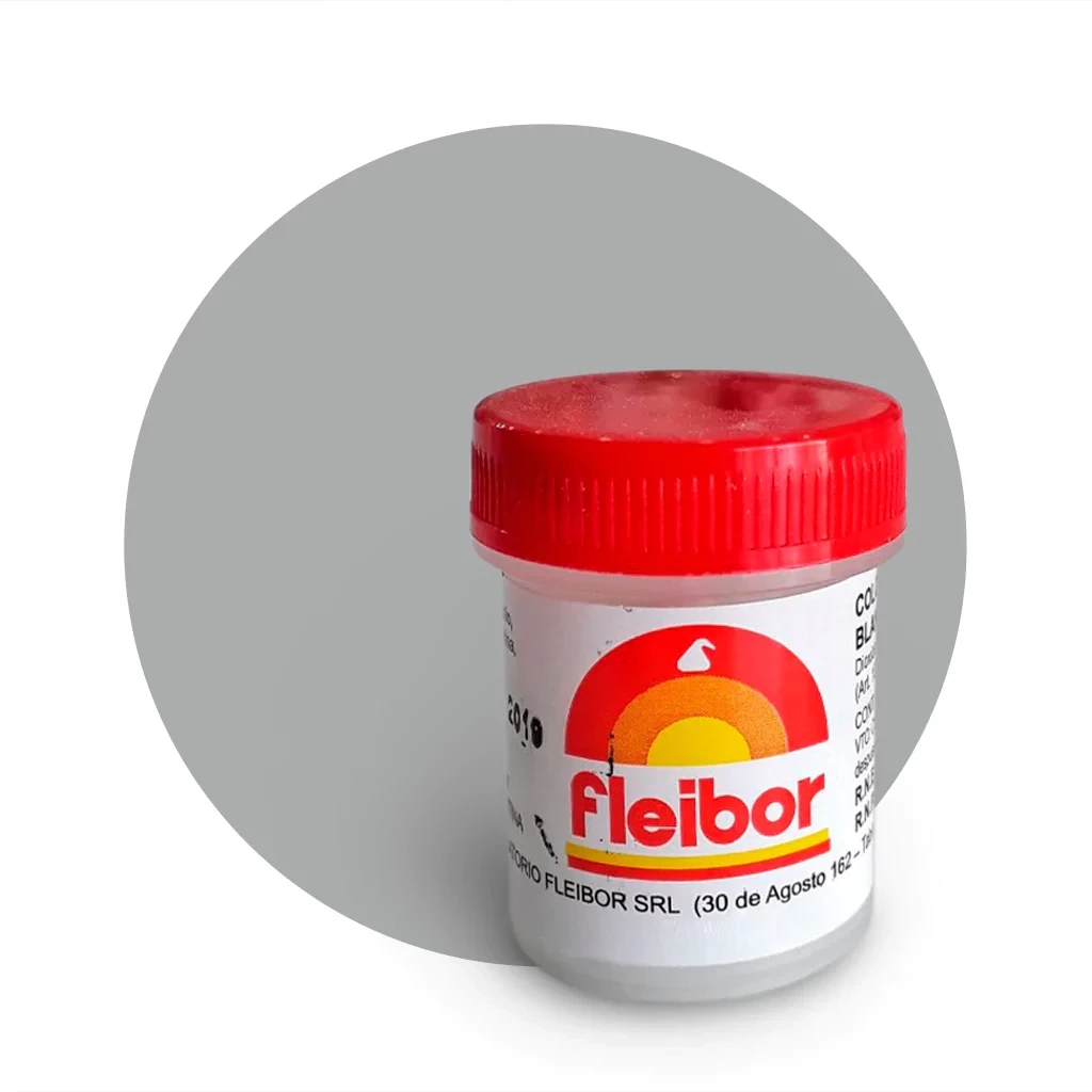 colorante en pasta plateado x 15grs - fleibor (plat) (pk-def)