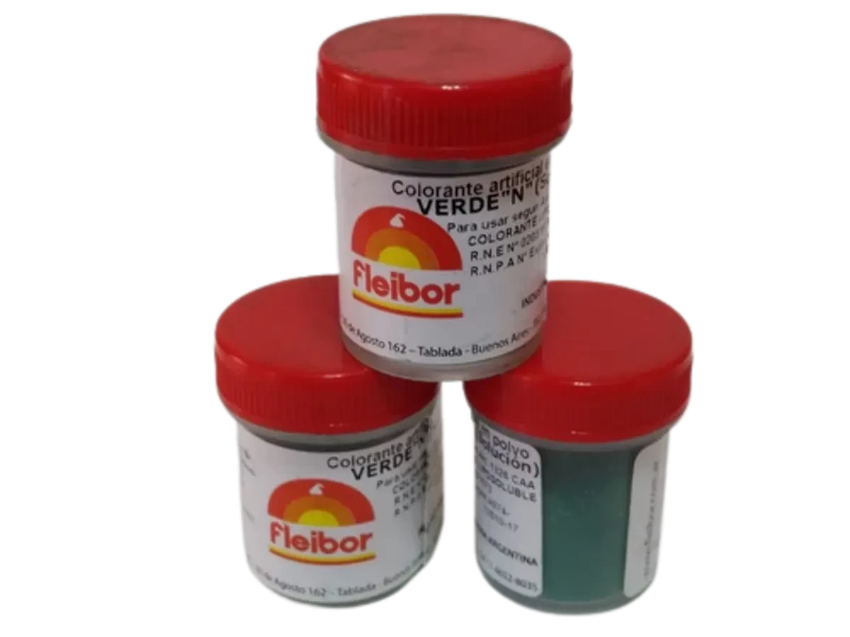 colorante en polvo liposoluble verde (n) fleibor x1 calb (pk-def)