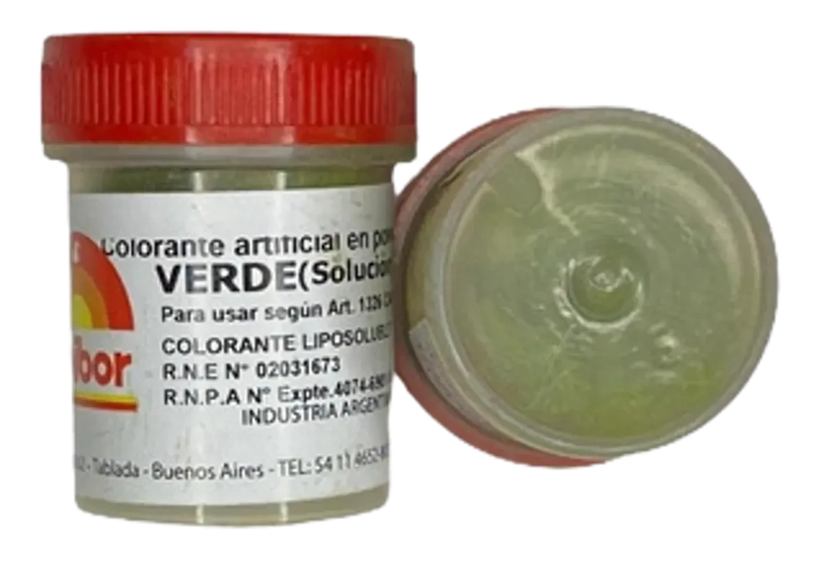 colorante en polvo liposoluble verde fleibor x1 calb (pk-def)