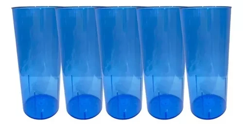 vaso trago largo cristal azul x 10 unidades