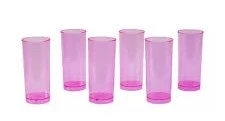 vaso trago largo cristal fucsia x 10 unidades