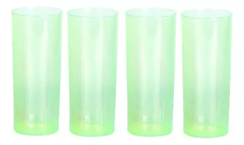 vaso trago largo cristal verde x 10 unidades