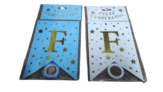 banderin feliz cumpleanos c/brillo glitter stamping (qt-ya)