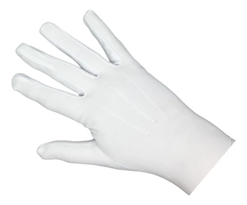 patrio2024 guantes blancos de tela adulto corto lycra