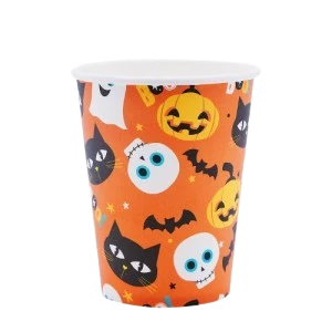 vaso de polipapel *boo halloween* 266cc x 6 un. (rr)