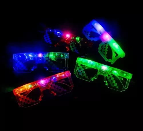 anteojos lentes led luz pixel x12u (qt-ya)