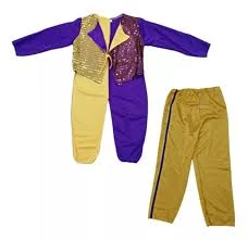 murguero amarillo fluo y violeta nuevo (candela-disfraz-infantil)