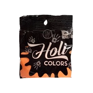 uv holi color (brilla uv) naranja - bolsita 50gr (rr)