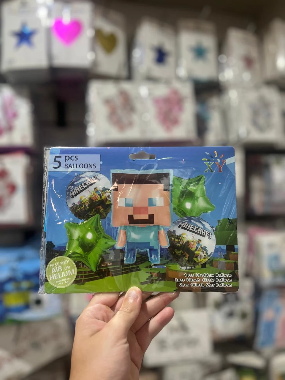 set de globos de personaje (dimp) minecraft