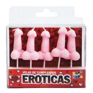 velas formas - set sex adultos x 5 piezas (rr)