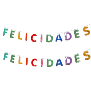 banner confetti *felicidades* 300cm (rr)