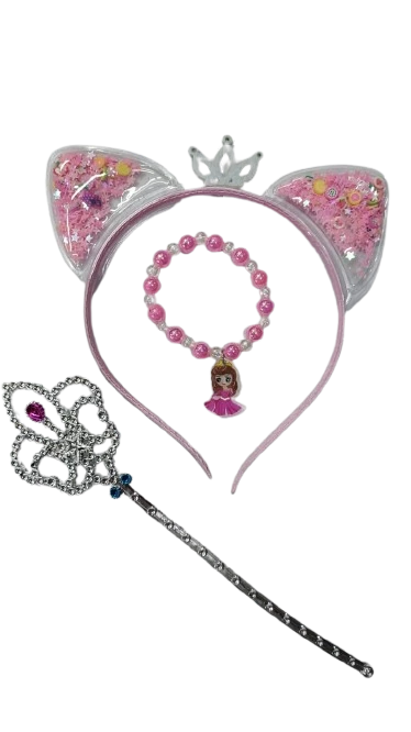 set vincha gato varita y pulsera (qt-zle)