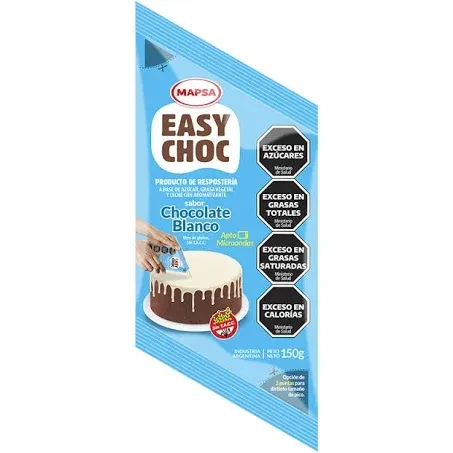 chocolate easy choc sachet blanco 150grs x1u - mapsa (plat)