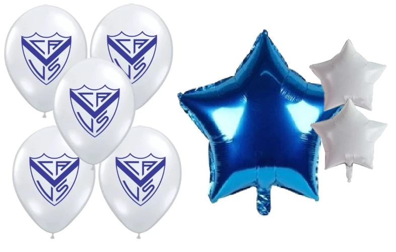 set globos (1 mylar 18", 2 mylar 10", 5 globos deco 12")