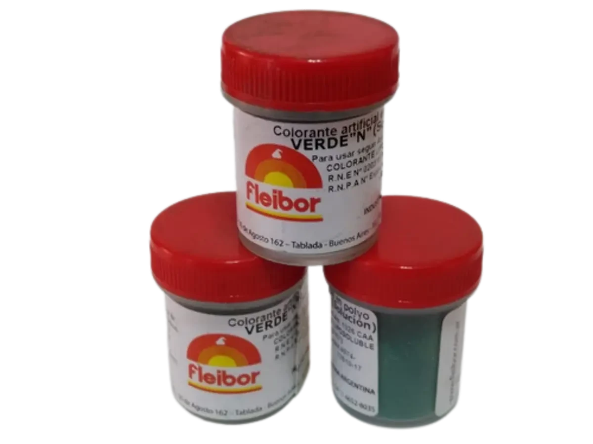 colorante en polvo liposoluble fleibor verde (n) x4 (calb)