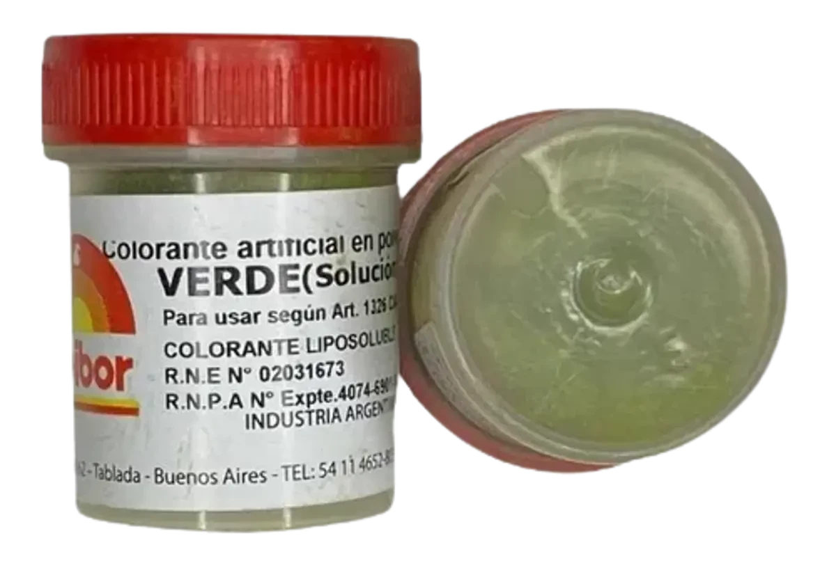 colorante en polvo liposoluble fleibor verde x4 (calb)