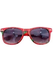 anteojo tipo rayban cuadrille rojo