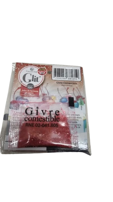 glit brillantina comestible x4u (pastelar) rojo
