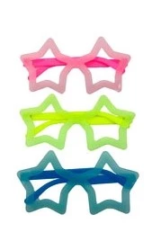 anteojo plastico estrella colores surtidos fluo x 12u - ilc194 (low-def)