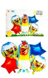 set 5 globos metalizado granja de zenon (bartolo)