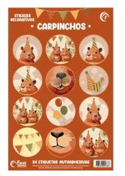 linea carpincho stickers autoadhesivos x24 (rt)