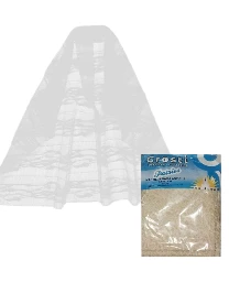 mantilla dama antigua blanca/natura