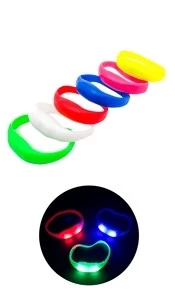 pulsera de silicona luminosa 3 secuencias x 12u colores surtidos - yj0676 (low-def)