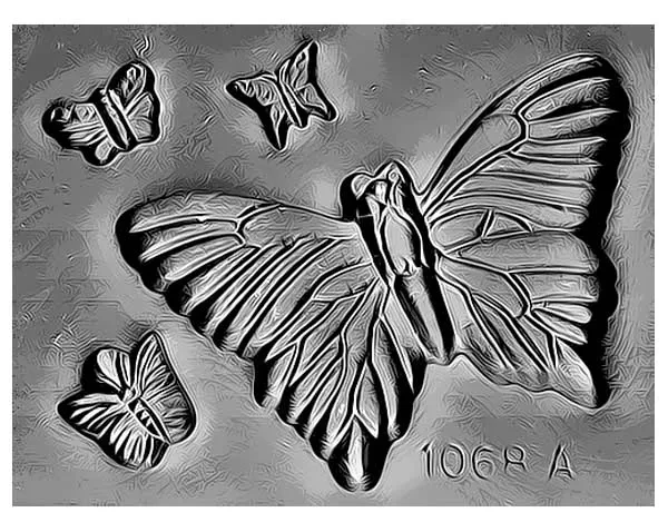 placa para bombon/souvenir mariposa grande nº1068 a.x1u plastichok (calb)