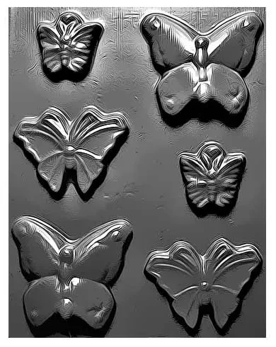 placa para bombon/souvenir mariposas medianas nº1174 a.x1u plastichok (calb)