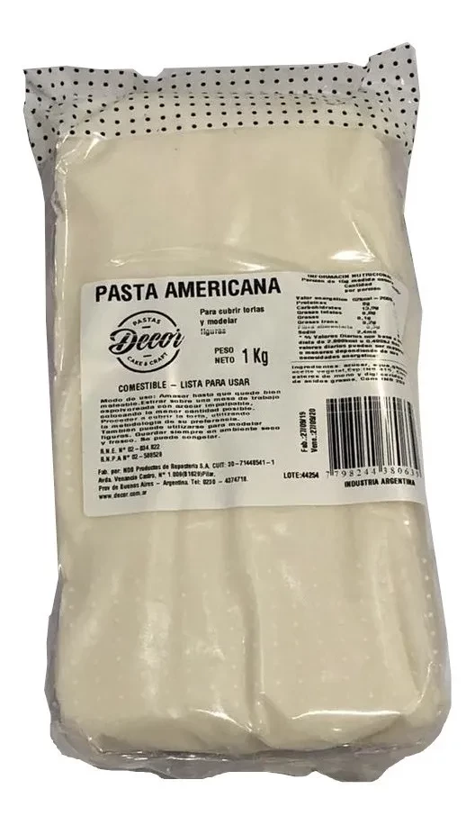 pasta americana blanca x 1kg - decor cake (plat)  