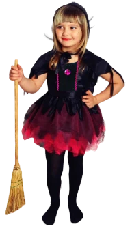 disfraz bruja con tull fucsia especial (cont capa con capucha) inf (crost-disfraz-infantil-halloween)  