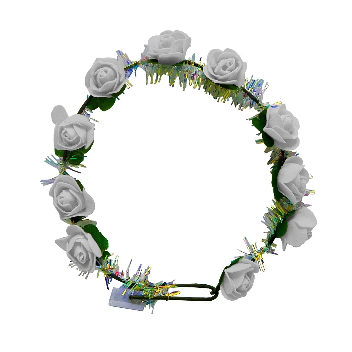 corona de flores con luz (qt-ya) x10