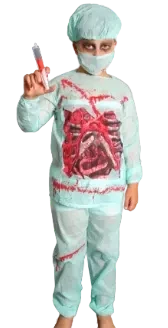 disfraz doctor zombie (cont cofia barbijo y panza) inf (crost-disfraz-infantil-halloween) t1