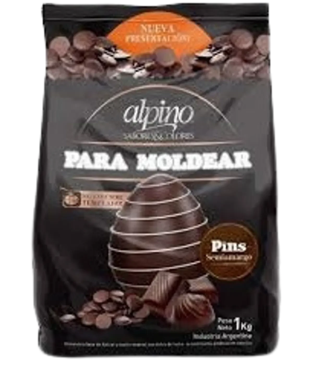 chocolate pins semiamargo x 1 kg (bamp01a) - lodiser (plat)