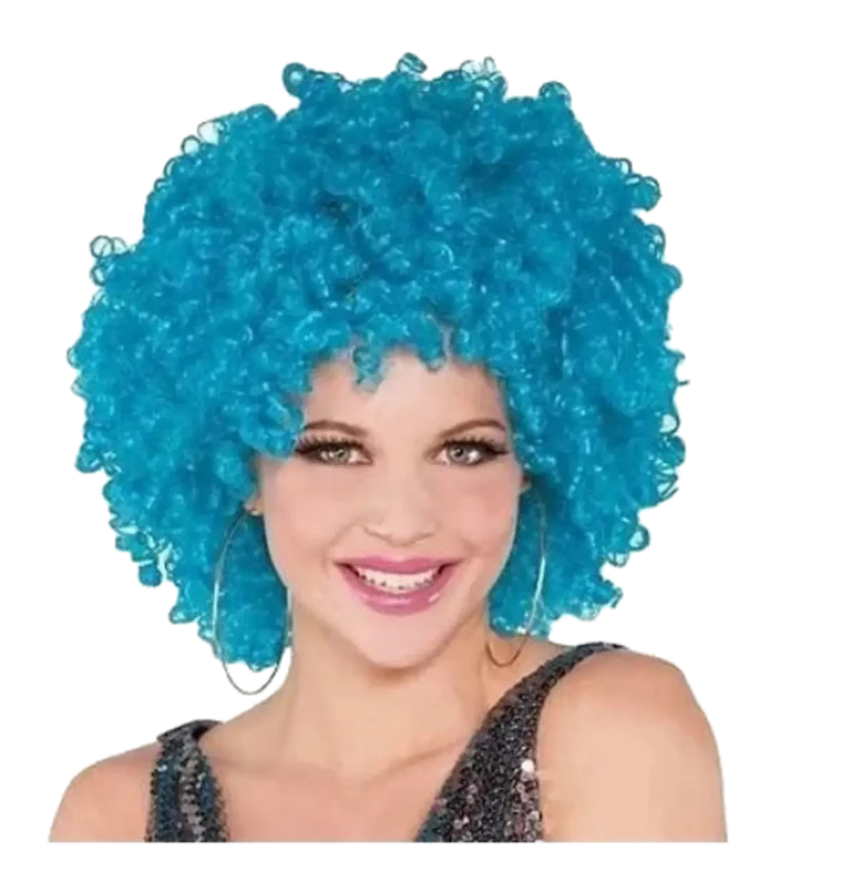 peluca super afro celeste (rr)