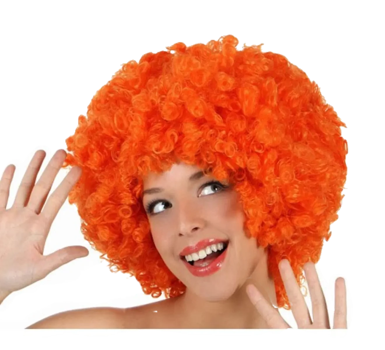 peluca super afro naranja (rr)