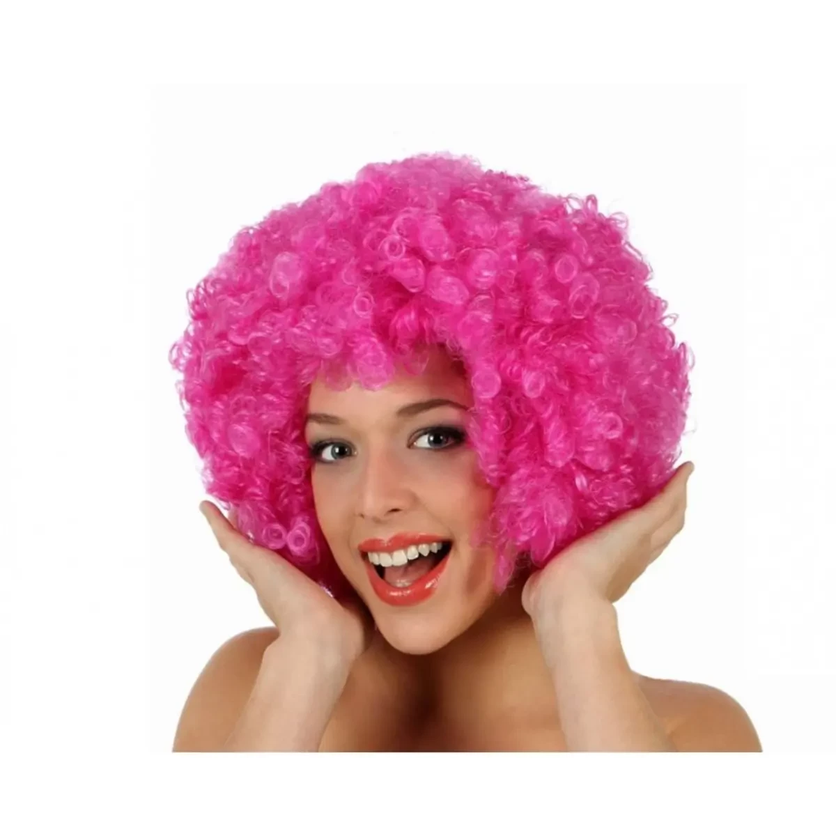 peluca super afro rosa (rr)