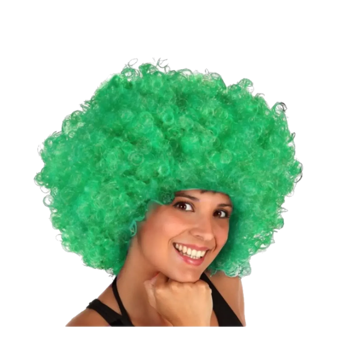 peluca super afro verde (rr)