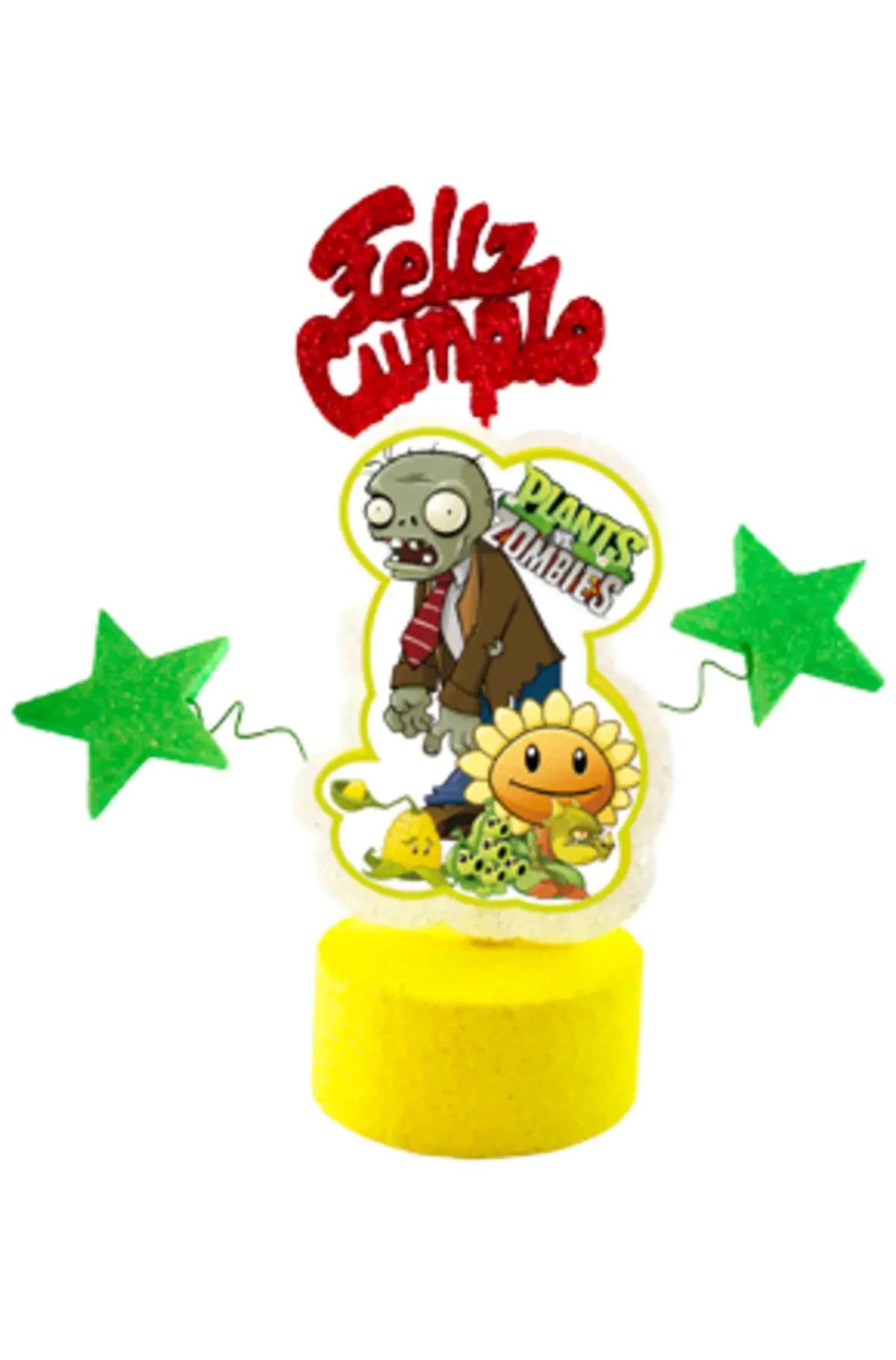 adorno torta cubito economico (mrg) plantas vs zombies