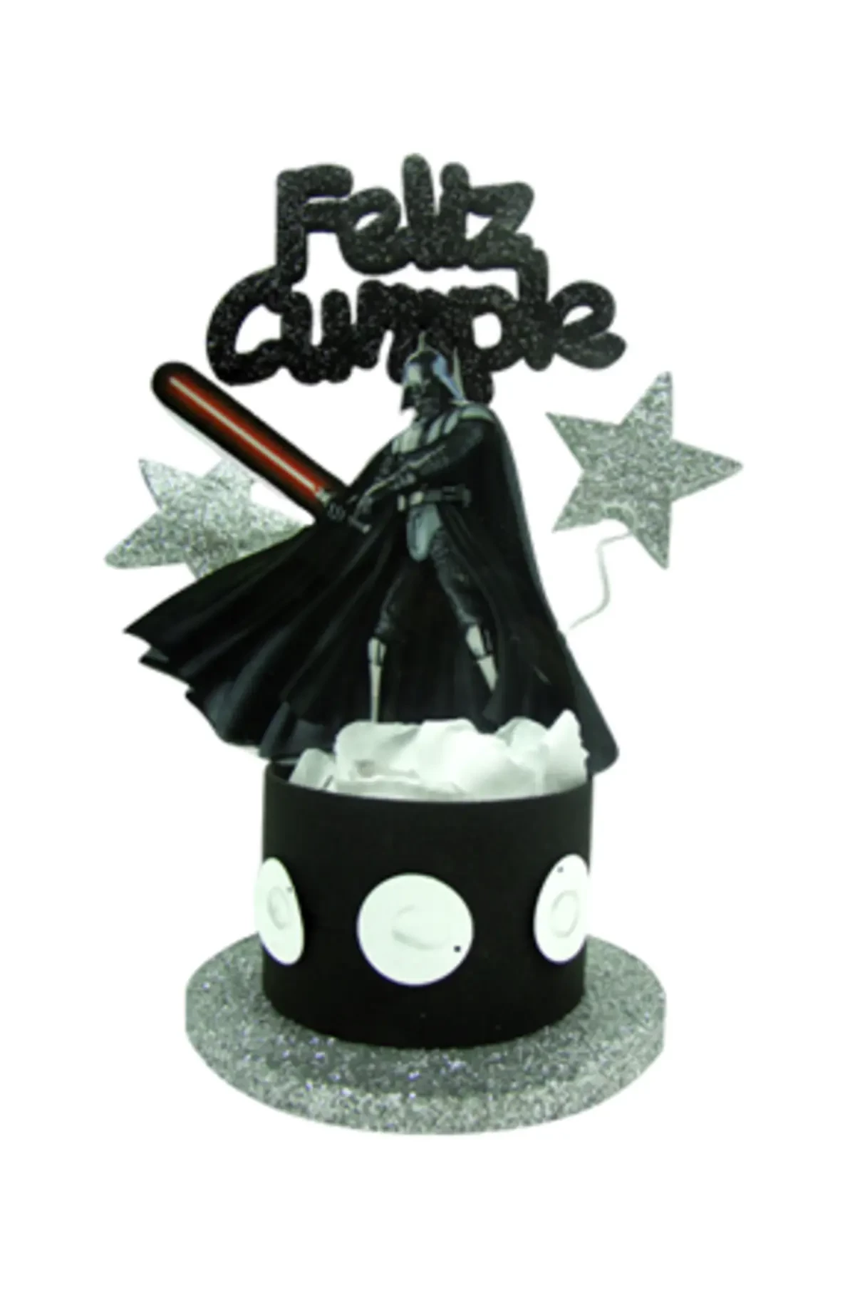 adorno torta tambores figura con feliz cumple grande (mrg) darth vader