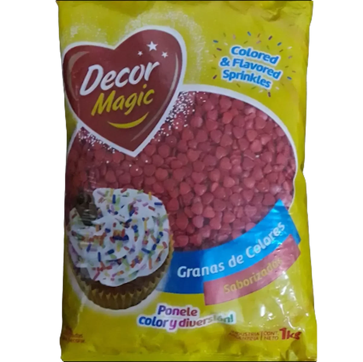 corazones decoracion comestibles rojo x 1kg (plat)