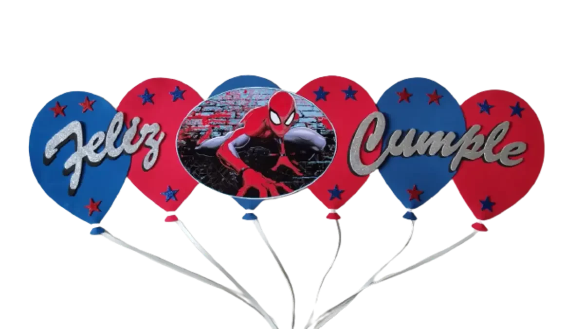 bandas feliz cumple goma eva personajes (ge-car) spiderman