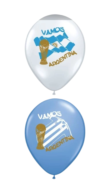 globo deco 12" x50u (globo-deco) vamos argentina