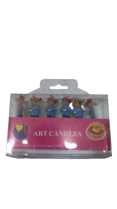 velas formas - set piratas x 6 piezas