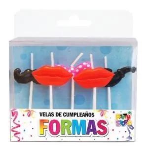 velas formas - set props x 5 piezas (rr)