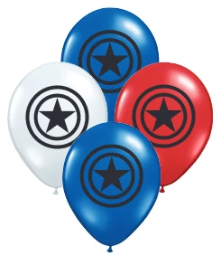 globo deco 12" x50u (globo-deco) capitan america escudo