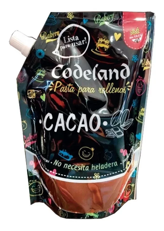 relleno codeland sabor cacao x 500 grs (plat)